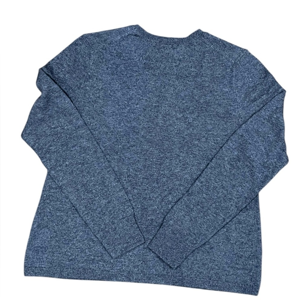 Polo Ralph Lauren Sweater Girls Blue I Heart USA flag Polo Pullover Size L 12-14 - Picture 2 of 11